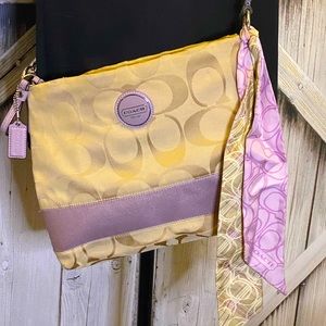 Coach Signature Stripe C Crossbody Bag no. K117-F17435 with Scarf